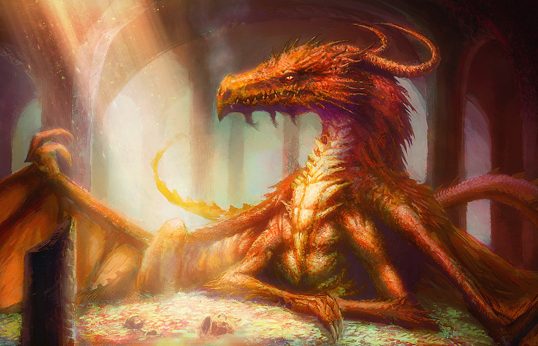 Un'illustrazione del drago Smaug